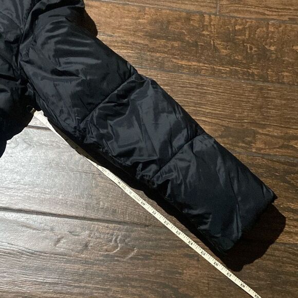 Levis Nylon Puffer Jacket Sherpa Black Zipper Up Women Size XL - Picture 9 of 13